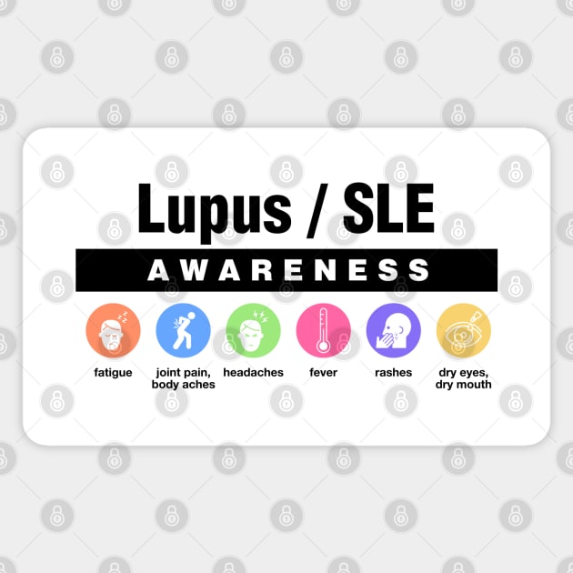 Lupus - Disability Awareness Symptoms Sticker by Football from the Left